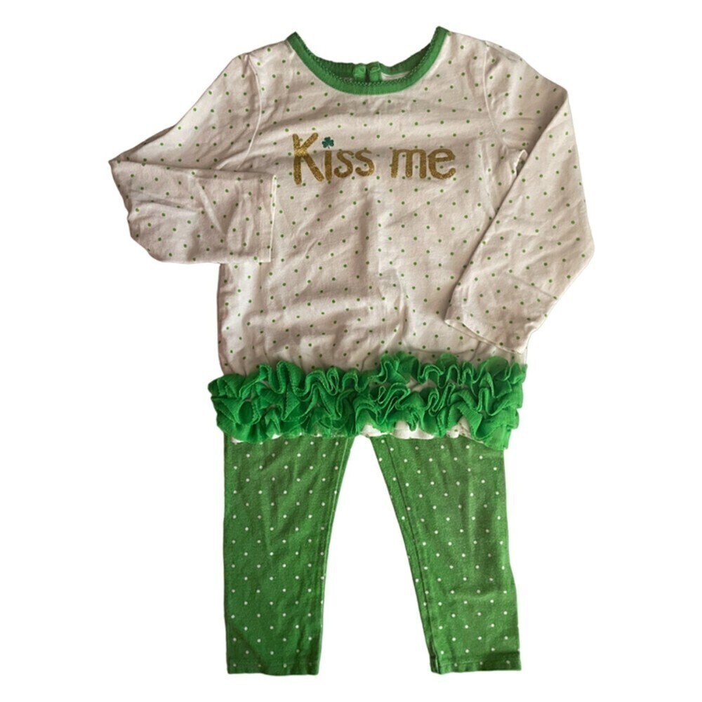 ❤️ KOALA Kids Polka Dot Kiss St Paddy's Day Me Set Size 18-24 Months
